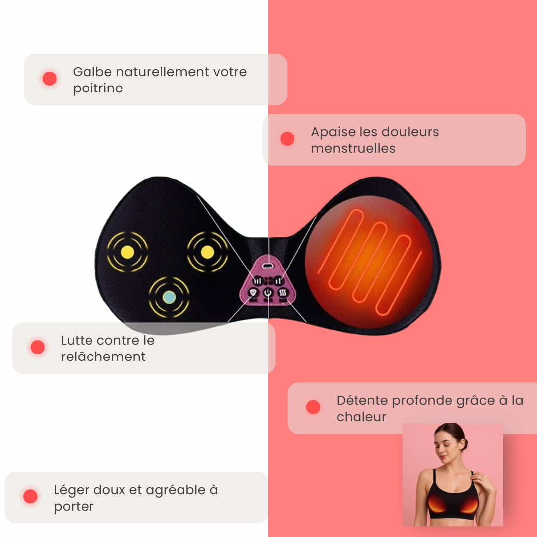 Soutien-gorge masseur pour l'augmentation des seins - Sublimebust